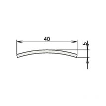 Athmer - Seuil inox 164 3-107 longueur 1215 mm inox brossé mat