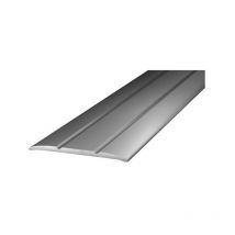 Seuil Plat Alu. Argent Strie Adhesif 90 Cm 30mm Brochable