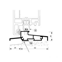 Duval Bilcocq - Seuil pour porte pvc olt-na bilcocq - pvc argent - 6.03 m - olt-na