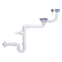TYC - Seul espace cuisine sauver déchets évier p-piège tendu 115mm plat entrée laveuse