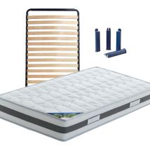 Altobuy - seychelles - Pack Matelas + Lattes 80x200 + Pieds