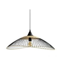 Seynave - Suspension en rotin de couleur noir/naturel D.65 cm