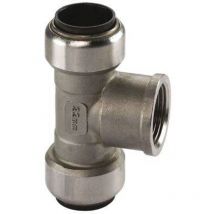 Tectite - Edelstahl Steckfitting T-Stück Innengewinde 35 mm - 1/2' - 35 mm dvgw