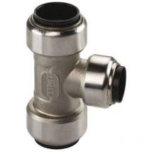 Edelstahl Steckfitting Tectite T-Stück Mittelabgang reduziert 22 x 18 x 22 mm dvgw