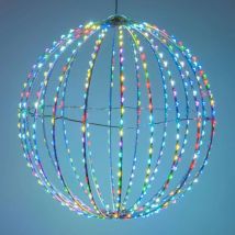 Sfera Lt 3D Dm.30 Metallo Bianco Rgb 500 Led Multiflash 69046 X1
