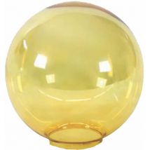 Sfera di cristallo ambra da 15 cm con graipa da 1 cm e apertura da 8 cm