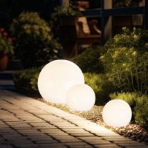 Sfera luminosa solare da giardino, lampada solare a LED, decorazione da giardino, sfera solare per esterni, con picchetto, tempo di illuminazione