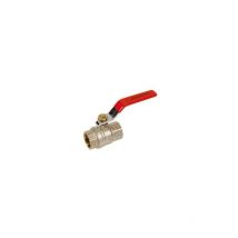 Sferaco - Kugelhahn Messing PN40 doppeltes Innengewinde + roter Flachstahlgriff, 33X42