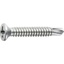 Sfs - Sp3/18 Fensterbohrschraube 3.9x25 Ph 2 Stahl Silber Für Kunststoffprofile