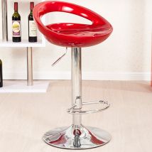 Haloyo - Set di 6 Sgabelli da Bar di Design in Plastica abs, Seggioloni con Schienale e Poggiapiedi, Girevole a 360°, Altezza Regolabile, Gamba