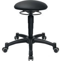 Sgabello girevole Topstar con ruote / rivestimento in similpelle nera) - BAL10D10H