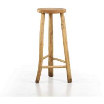 Estosa - Sgabello alto in legno di teak naturale 76cm - Shein