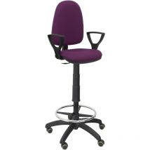 Sgabello ayna bali viola bracci fissi ruote per parquet