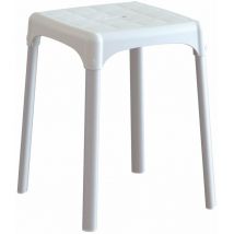 K Design - Sgabello bagno per vasca e doccia antiscivolo in alluminio bianco eh-st-pp-bx