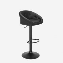 Superstool - Sgabello bar cucina girevole design moderno nero Tucson Black Edition