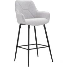 Mauroferretti - jeu de tabourets de bar gris 2 pcs cm 55X55X109