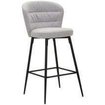 Tabouret De Bar Losanna Gris Ensemble 2 Pcs Cm 52x59x108