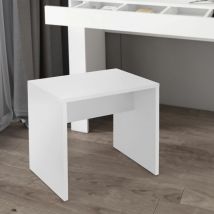 Ml-design - ecd Germany Sgabello da Toeletta Cosmetico Bianco in Legno 40 x 36 x 41 cm Aspetto Elegante Comfortabile Robusto Versatile Sedia da