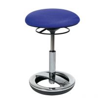 Sgabello con anello di base imbottito blu sedile-h.440-570mm Topstar