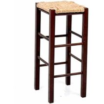 Okaffarefatto - Sgabello bar paglia h 60 cm in noce dritti