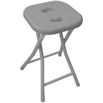 Sgabello da bagno Gedy in acciaio inox richiudibile colore Grigio