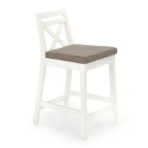 Arredamento1 - Sgabello da bar Houston 315, Bianco + inari 23, 83x41x48cm, Arazzo, Di legno, Legno