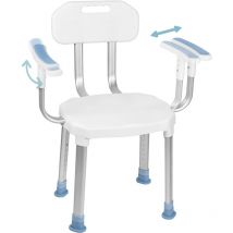 Naizy - Sgabello da doccia 70-90 cm sedia da doccia regolabile in altezza sgabello da bagno ausilio per doccia sedile da doccia antiscivolo in