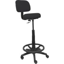 Sgabello Llanos – Ergonomico – Regolabile in altezza – Poggiapiedi in nylon – Base in poliammide nera – 360o
