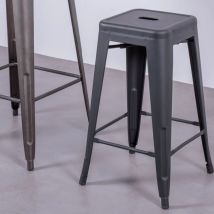 Sgabello impilabile - Bistro - Nero - Nero - Nest Dream