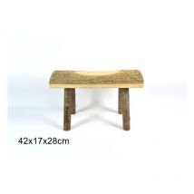 Due Esse Distribuzioni - Sgabello legno tronco rettangolare 42x17x28