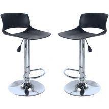 Sgabello da interno con struttura in acciaio regolabile e seduta in abs Back Hole - White