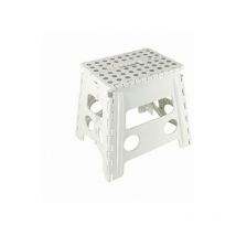 King Home - sgabello pieghevole clic-clac bianco alto