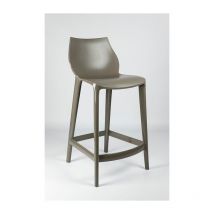 General Brand - Sgabello polipropilene bar colorato - h 76 Mahi Mahi Colore Fango, Opzioni Bancale 8 pezzi