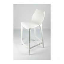 Sgabello polipropilene cucina colorato - H 66 Mahi Mahi Colore Bianco, Opzioni Bancale 8 pezzi