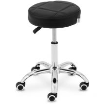 Physa - Sgabello tondo - 52 - 66 cm - 120 kg - Nero Sgabello da lavoro Sedia girevole