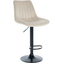 Sgabello Toni Velvet crema schwarz