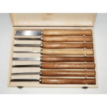 FAR - sgorbie professionali intaglio scalpelli utensili per tornio set 8 pz cassetta