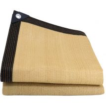 Shade Net with Grommets, UV Block Shade Sail, Rectangle Shade Sail Shade Cloth, for Pergola Flowers Patio Lawn Outdoor, Earth Yellow, 6×7m