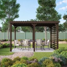 Rutland County Garden Furniture Ltd - Shade Pergola - Wood - L240 x W480 x H270 cm - Rustic Brown