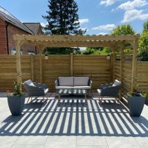 Rutland County Garden Furniture Ltd - Shade Pergola - Wood - L360 x W480 x H270 cm - Light Green