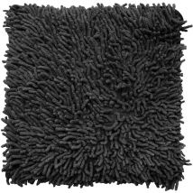 SHAGGY DISCO - Coussin en coton seventies noir 40x40