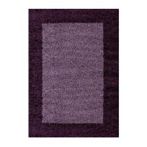 Life - Tapis Shaggy Poils Longs Bicolore (Violet - 160x230cm)