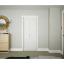 Shaker 2 Panel White Primed Panel Bifold Door 1981 x 762mm