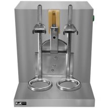 Shaker Bubble Tea Automatique en Inox - 120W 220V - 400 tours/min - Taille Gobelets 350 à 1000ml - 2 Tasses à la Fois - Mixeur Thé à Perles, Boissons