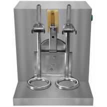 Shaker Bubble Tea Automatique en Inox - 120W 220V - 400 tours/min - Taille Gobelets 350 à 750ml - 2 Tasses à la Fois - Mixeur Thé à Perles, Boissons