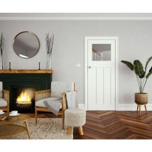 Radmat Building Products - Shaker Edwardian 4 Panel White Primed Glzd Door 1981 x 838mm