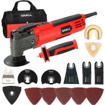 Shall Tool - shall Outil oscillant 500 w multifonction oscillant avec angle d'oscillation de 5°, 6 vitesses variables, poignée auxiliaire, 34