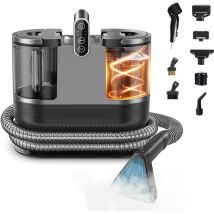 Shampouineuse Canapé - Nettoyeur De Tapis 1200w Avec Chauffage Intégré – Vapeur 100°c – Eau Chaude 60°c – Aspiration Humide Et Sèche –double Réservoir