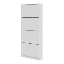 Shane Schuhschrank 4 Klapptüren 1R weiss.