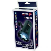 Eqwergy - Lampe torche dynamo étanche avec chargeur gsm shark